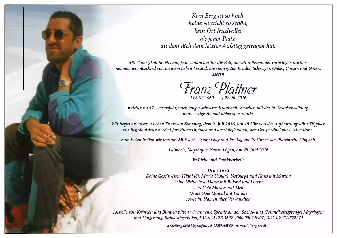 Parte von Franz Plattner